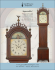 Ad for an antique grandfather clock with crusty surface