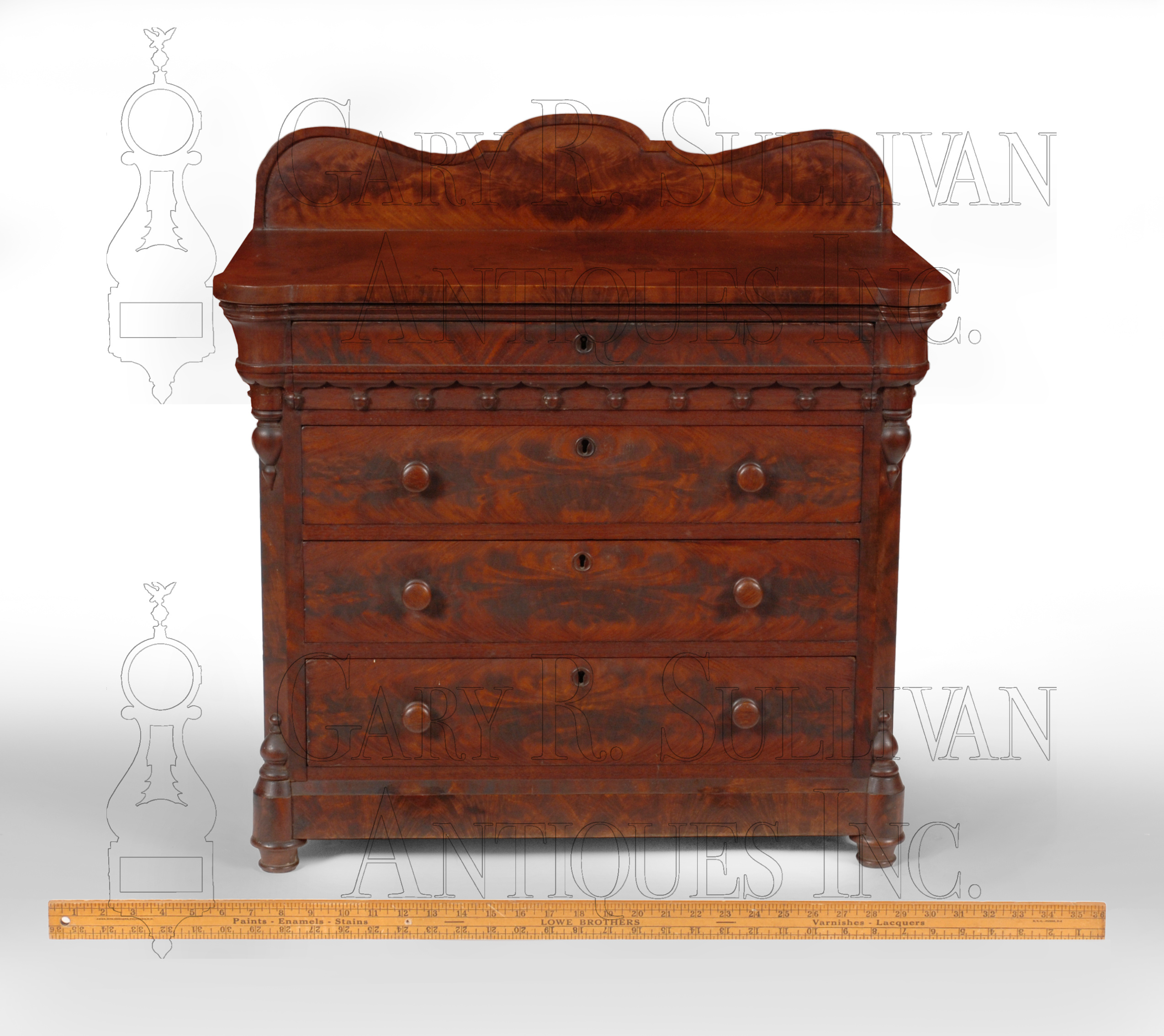 Empire Miniature Chest of Drawers, American circa 1840