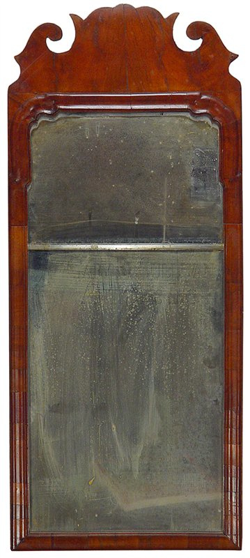 Early Walnut Mirror, American Queen Anne