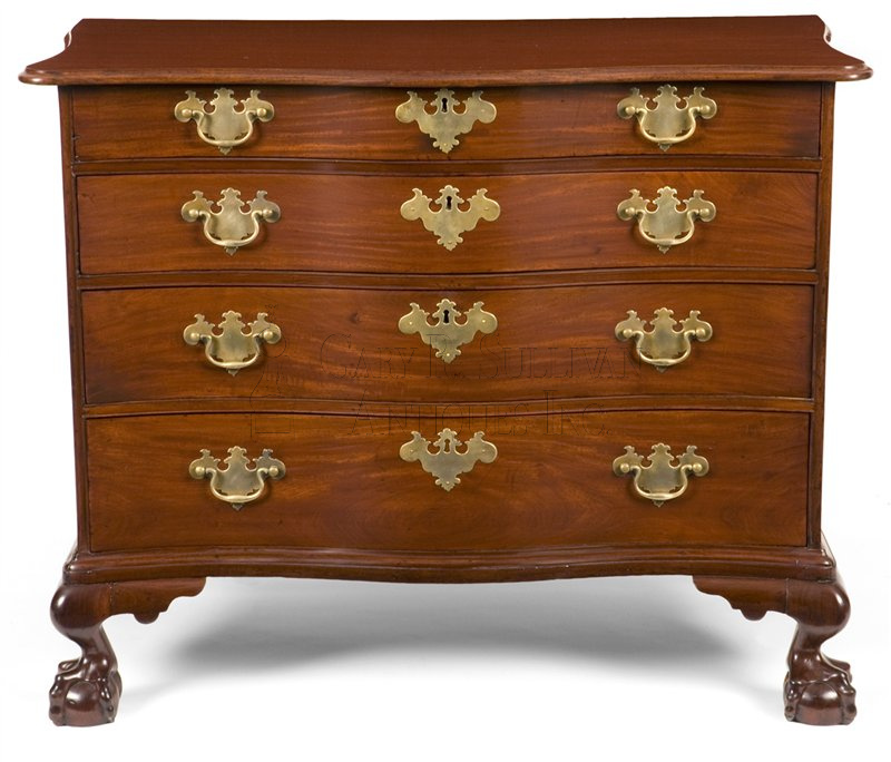 Chippendale Serpentine Chest, Boston, Mass