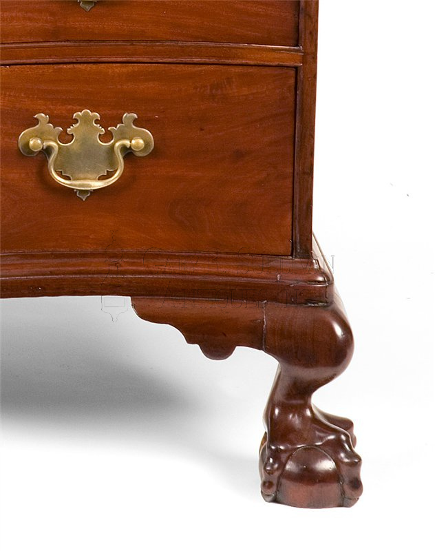 Chippendale Serpentine Chest, Boston, Mass