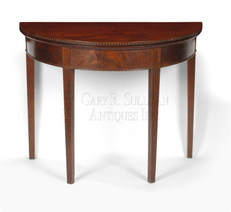 Chippendale demi-lune games table, Newport, RI