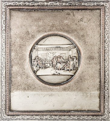 Commemorative Silver Tray, New York & Boston