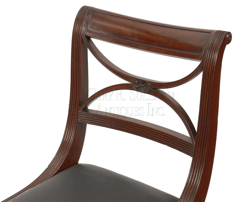 Duncan Phyfe Classical mahogany window bench (New York)