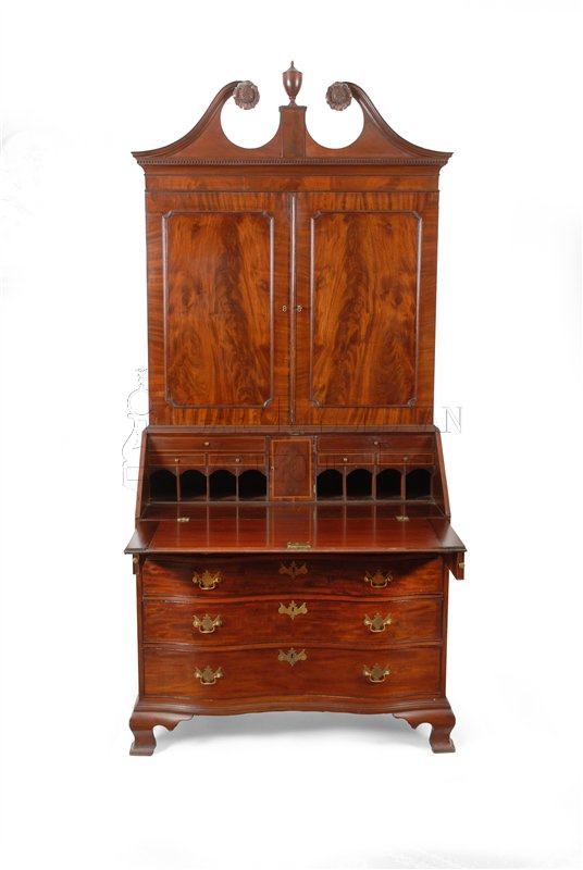 Appleton Chippendale desk and bookcase, (Salem, Mass)