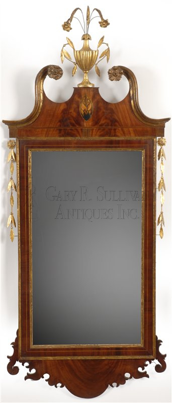 Federal gilt and inlaid mirror (New York)