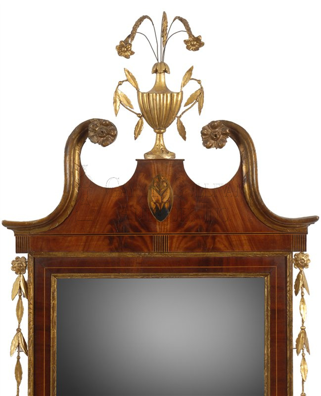 Federal gilt and inlaid mirror (New York)