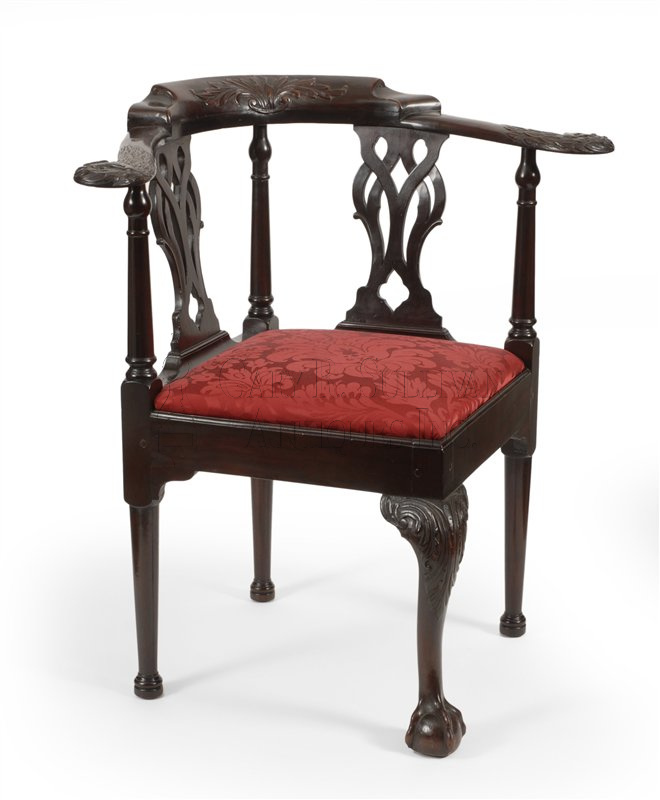 Chippendale corner chair, (Boston, MA)