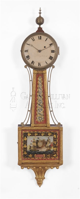 Joseph Dyar Banjo Clock (Concord, Mass.)