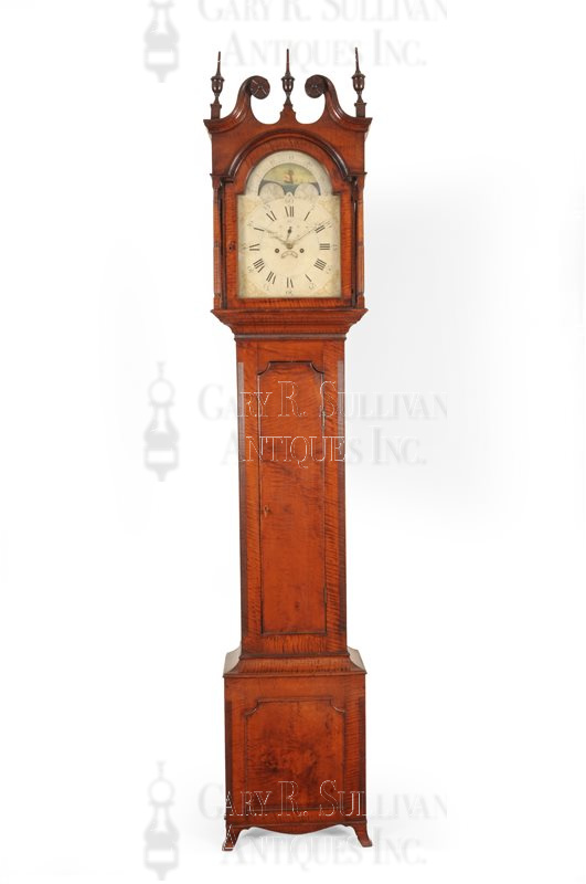 Chester County Tiger Maple Tall Clock (Rockville, PA)