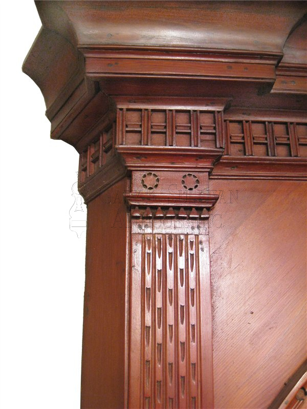 Chippendale carved cupboard, circa 1760-80