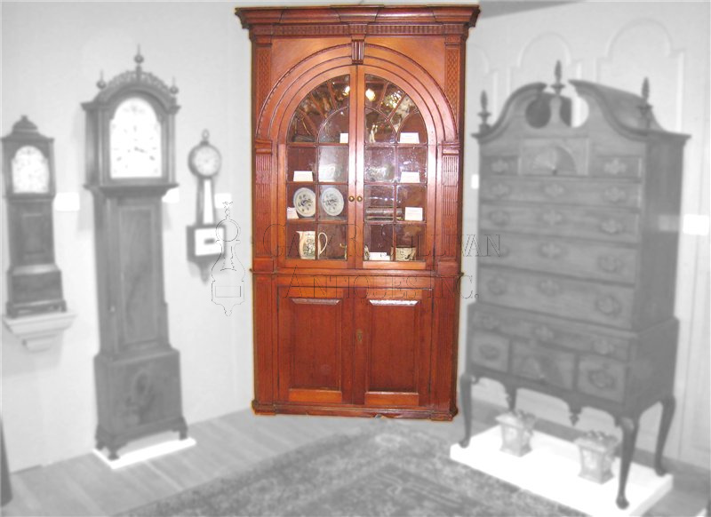 Chippendale carved cupboard, circa 1760-80