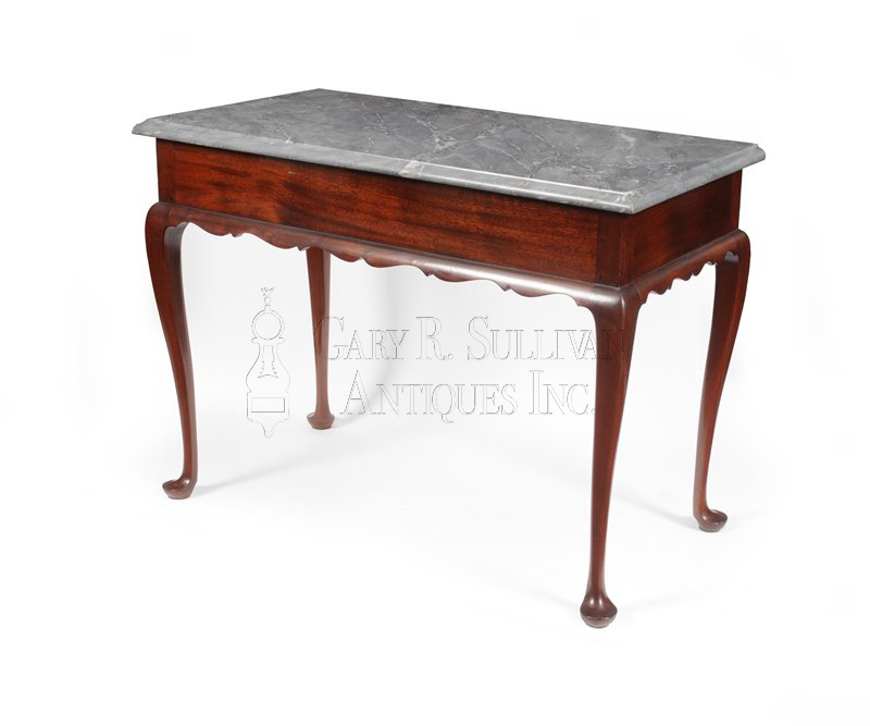 Queen Anne marble top pier table, Boston, circa 1740-60 