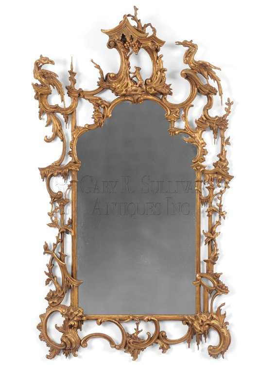 Rococo Giltwood Wall Mirror in the manner of Thomas Johnson  (Philadelphia, PA)