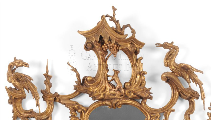 Rococo Giltwood Wall Mirror in the manner of Thomas Johnson (Philadelphia, PA)