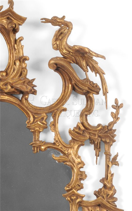 Rococo Giltwood Wall Mirror in the manner of Thomas Johnson (Philadelphia, PA)