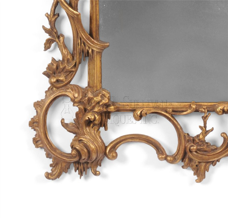 Rococo Giltwood Wall Mirror in the manner of Thomas Johnson (Philadelphia, PA)