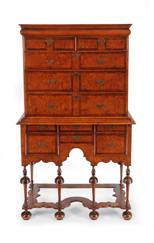 William & Mary walnut highboy (Newport, Rhode Island)