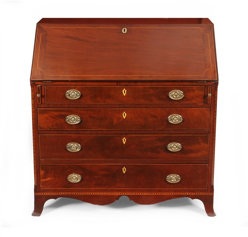 Federal mahogany inlaid desk (Flowertown, PA)