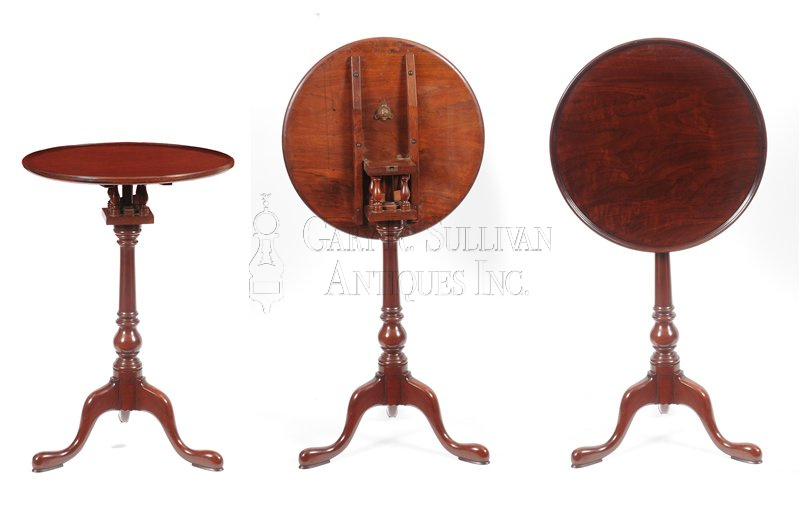 Queen Anne Walnut Candle Stand, (Philadelphia, PA)