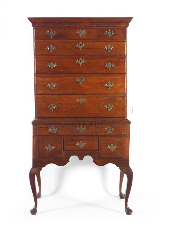 Queen Anne cherry highboy (Rhode Island)