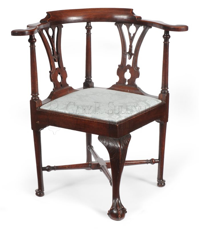 Chippendale corner chair, (Boston, MA)